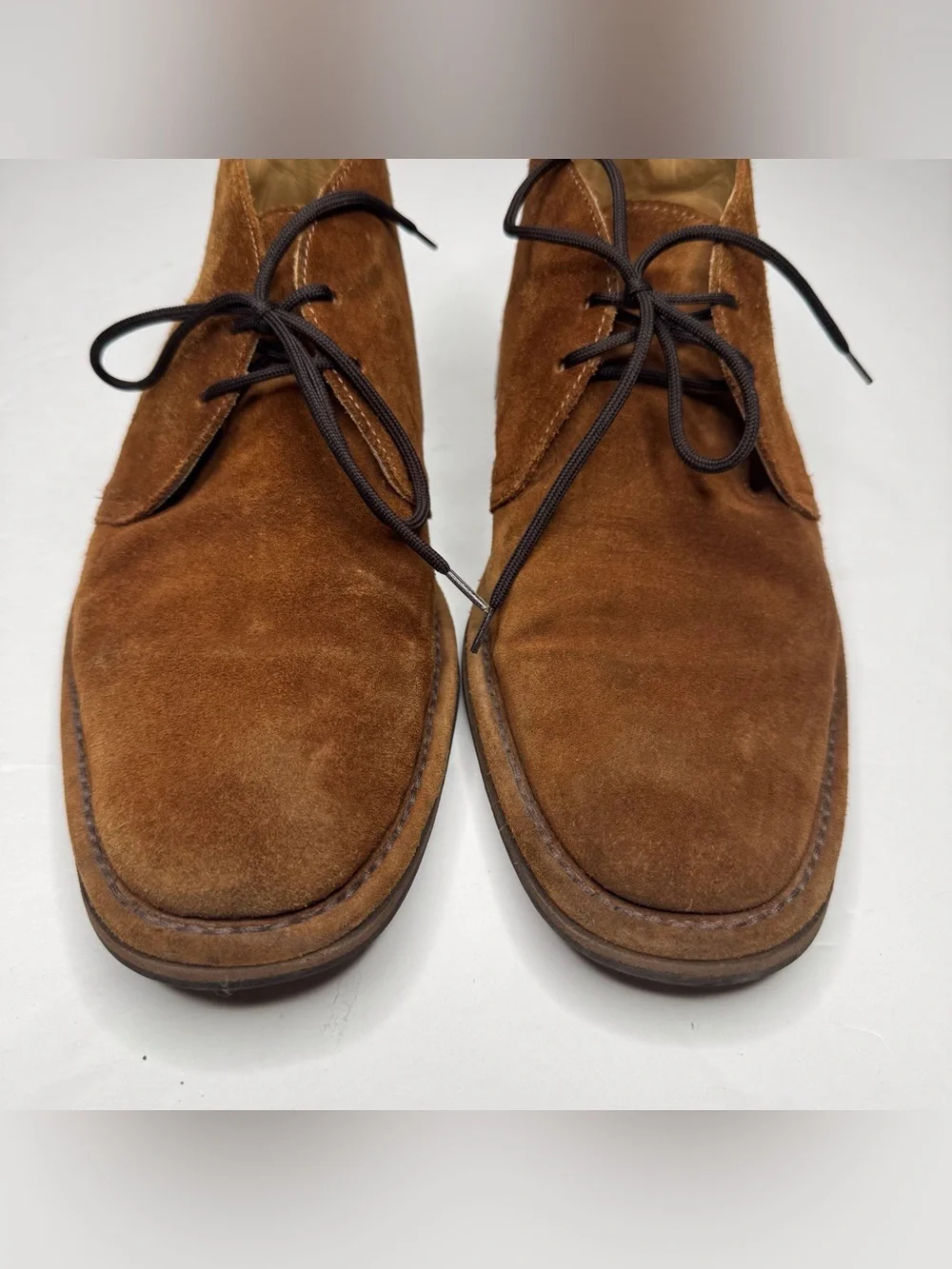 Coach Ace Men's Brown Suede Leather Chukka Boots 8.5 D Made in Italy Preppy Boho
